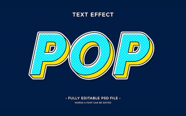 PSD pop art text effect