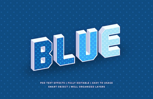 Pop classic blue color of the year text effect