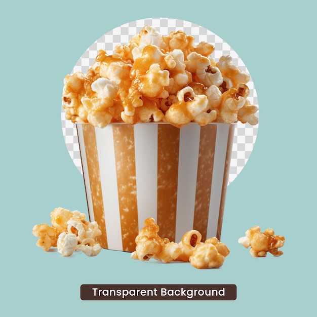 Pop Corn isolated transparent background
