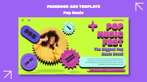 Pop music template design