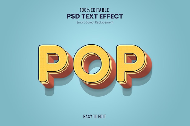 Pop Pop Art Comic Retro 3D-teksteffect