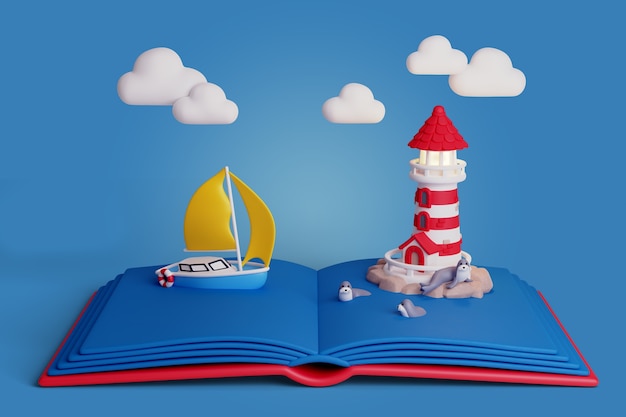 PSD pop up book background