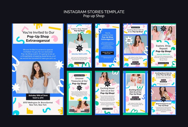 PSD ポップアップショップのインスタグラムストーリー