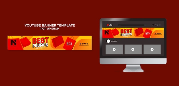 pop up shop  youtube banner template