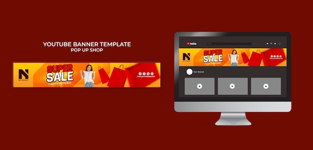 pop up shop  youtube banner template