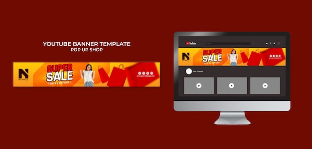 PSD ポップアップショップyoutubeバナーテンプレート