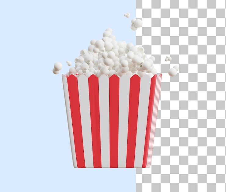 PSD ポップコーン3dアイコン