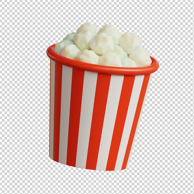 Popcorn 3d illustration