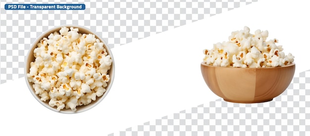 PSD popcorn bowl set including views from top and side