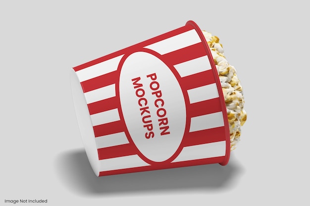 PSD popcorn bucket mockup