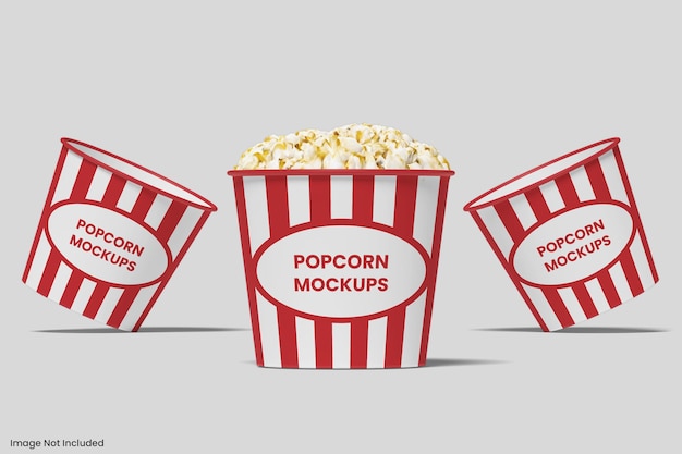 PSD mockup del secchio di popcorn