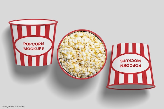 Mockup del secchio di popcorn