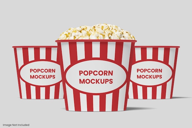 PSD popcorn bucket mockup