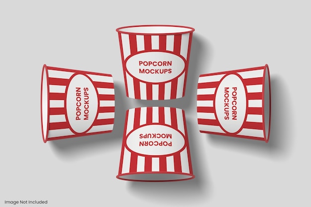 PSD popcorn bucket mockup