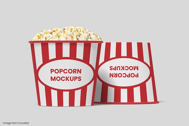 PSD popcorn bucket mockup