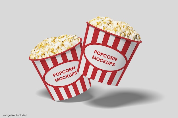 PSD popcorn bucket mockup