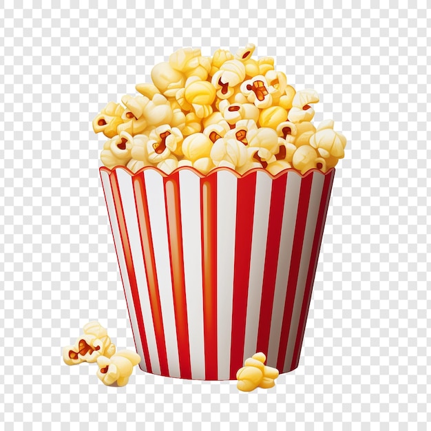 Popcorn geïsoleerd op transparante achtergrond