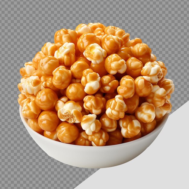 Popcorn Karmelowy Z Kukurydzy Francuskiej Png Izolowany Na Przezroczystym Tle