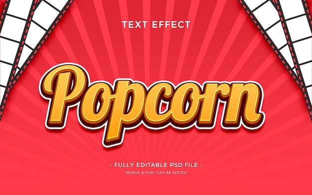 popcorn text effect