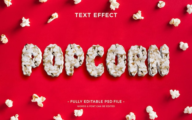 PSD popcorn text effect