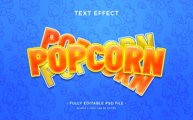 popcorn text effect
