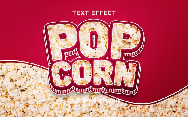 PSD popcorn text effect