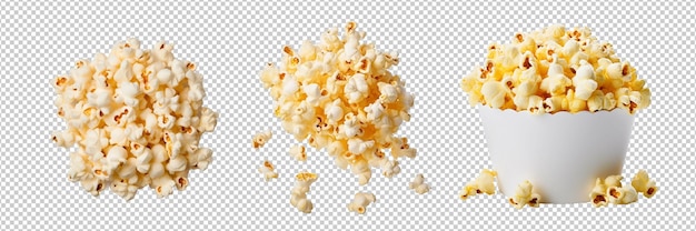 PSD popcorn transparent background isolated image generative ai