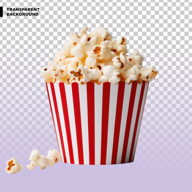 PSD popcorn on transparent background