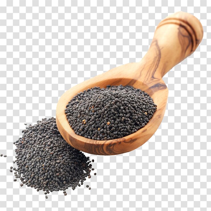PSD poppy seed on transparent background