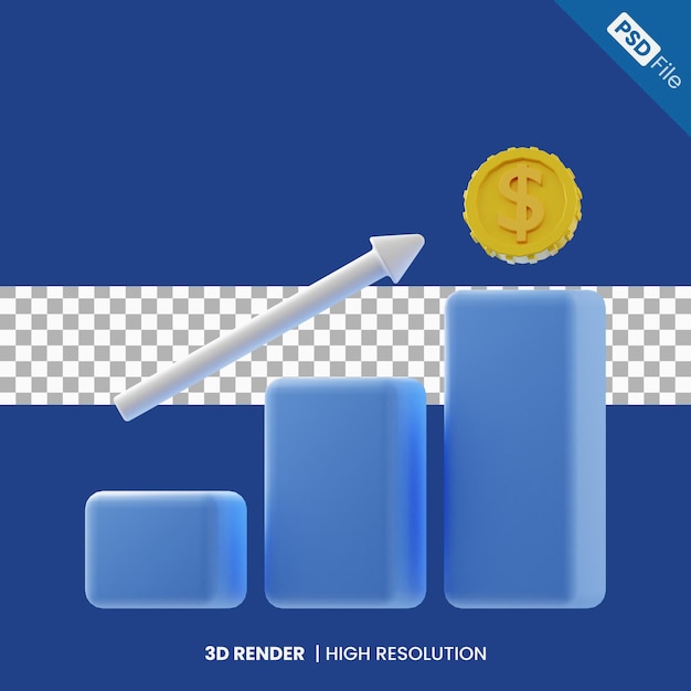 PSD poprawa finansowa ilustracja 3d