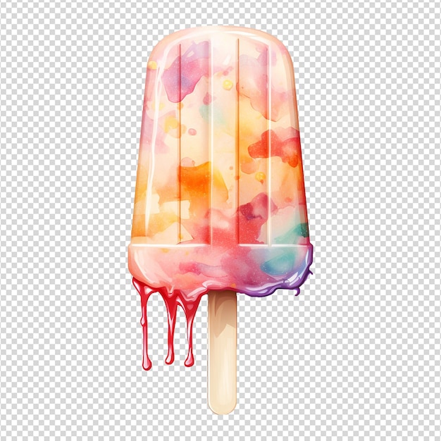 PSD popsicle ice cream isolated on transparent background png