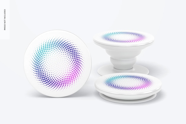 PSD popsockets set mockup