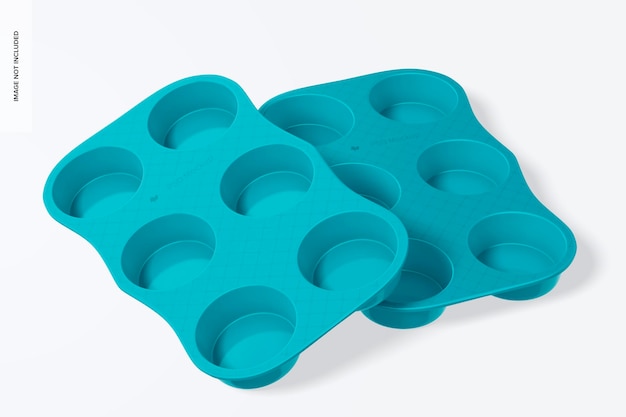 Porcelain Muffin Pans Mockup