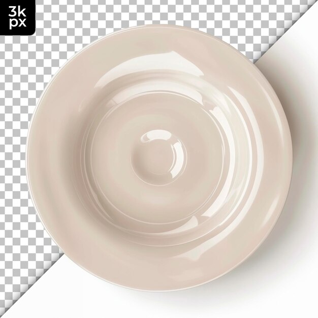 PSD porcelain saucer isolated on transparent background