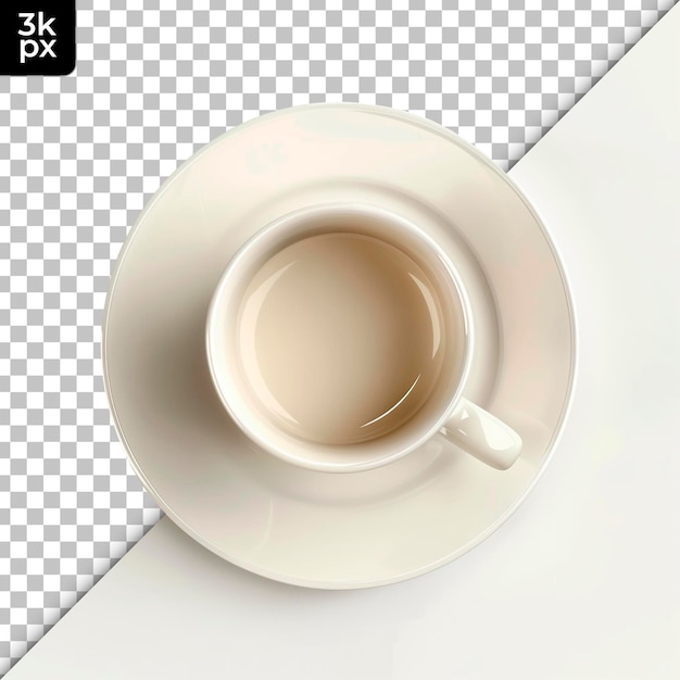 PSD porcelain saucer isolated on transparent background