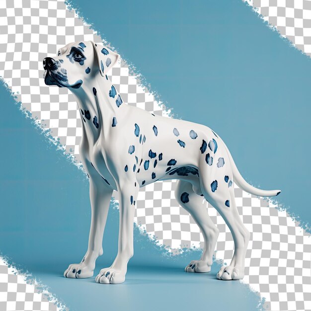 PSD porcelanowe przedstawienie majestatycznego duńskiego psa z meissenu