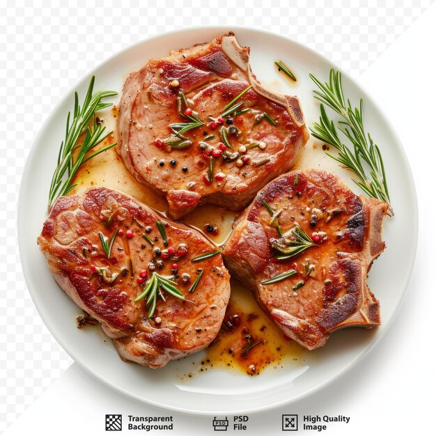 PSD pork chops pepper and rosemary marinade