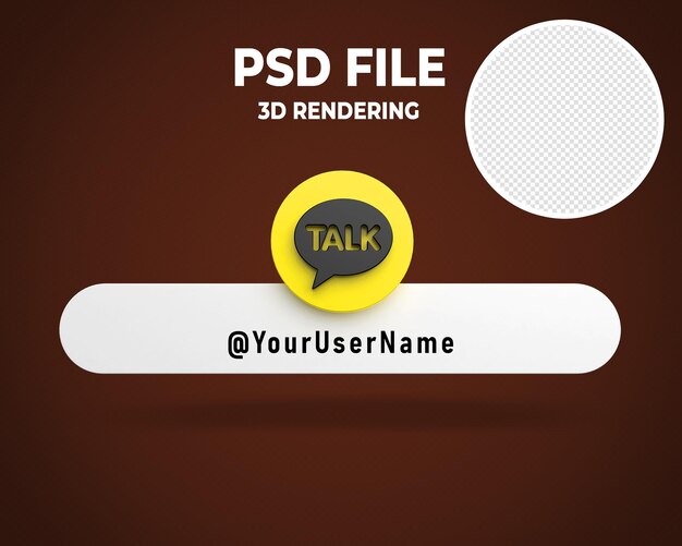 PSD porozmawiaj na dolnym trzecim banerze logo 3d render