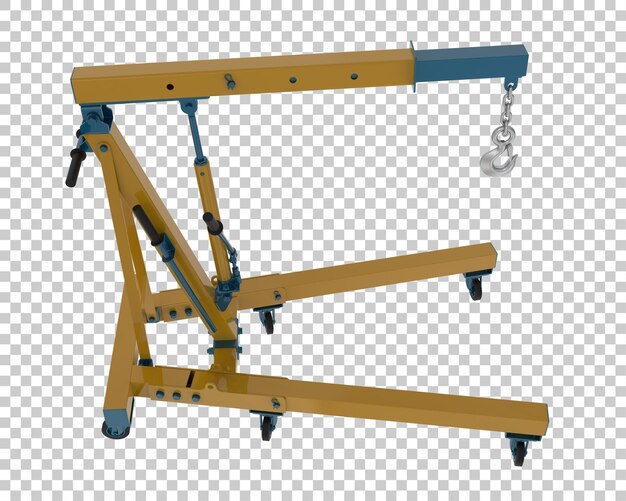 PSD portaalkraan geïsoleerd op transparante achtergrond 3d-rendering illustratie