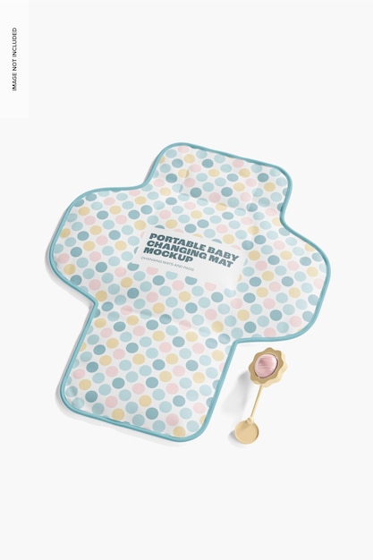 Portable Baby Changing Mat Mockup, Perspective