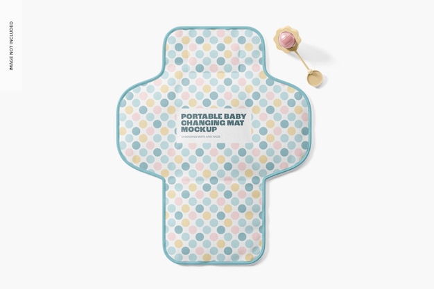 PSD portable baby changing mat mockup