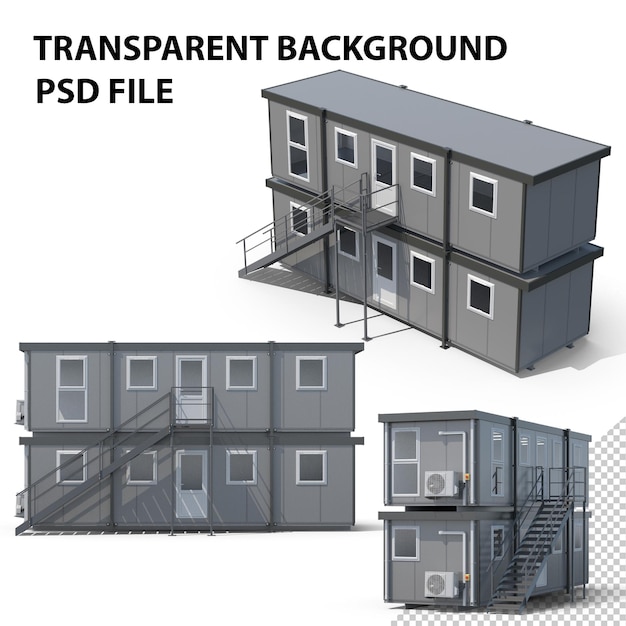 PSD portable construction site building png