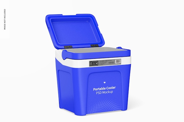 Portable Cooler Mockup, Opened