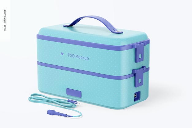 Portable electric lunch box mockup