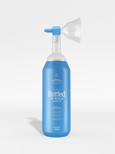 Portable Emergency Metal Oxygen Bottle Branding Mockup