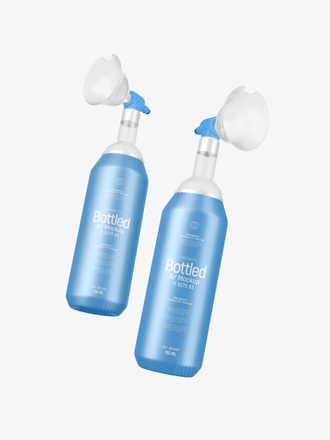Portable Emergency Metal Oxygen Bottle Branding Mockup