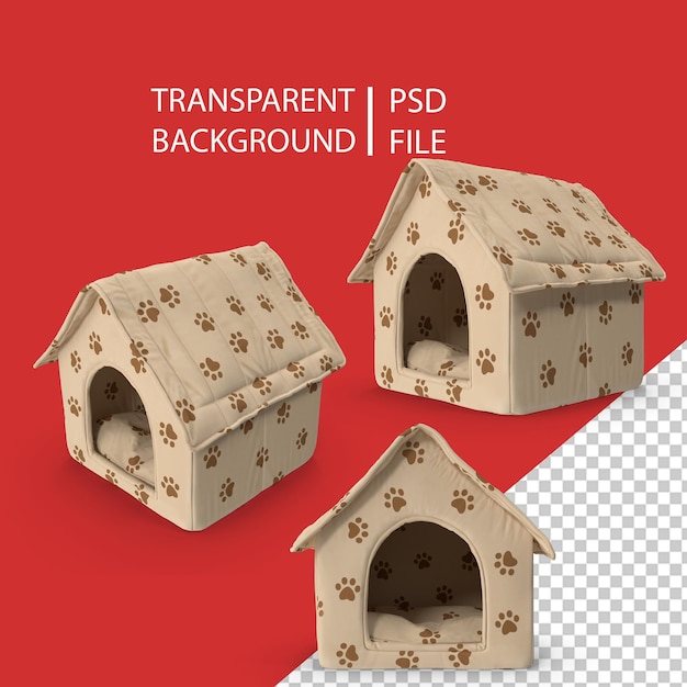 PSD portable indoor soft dog house png