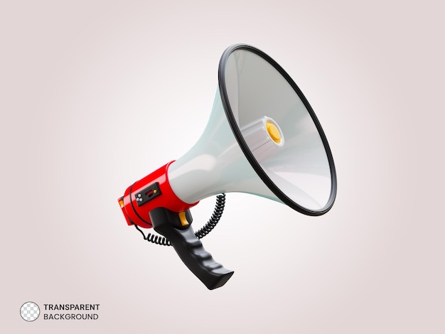 Portable megaphone 3d icon