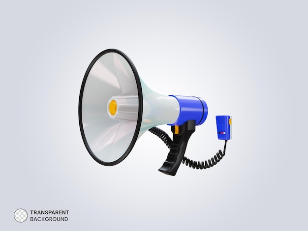 Portable megaphone 3d icon