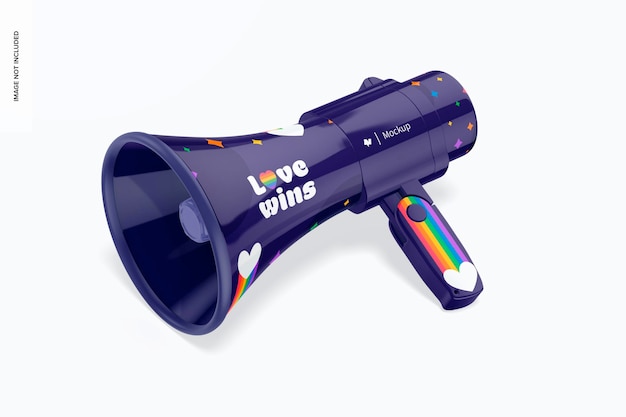 PSD portable megaphone mockup